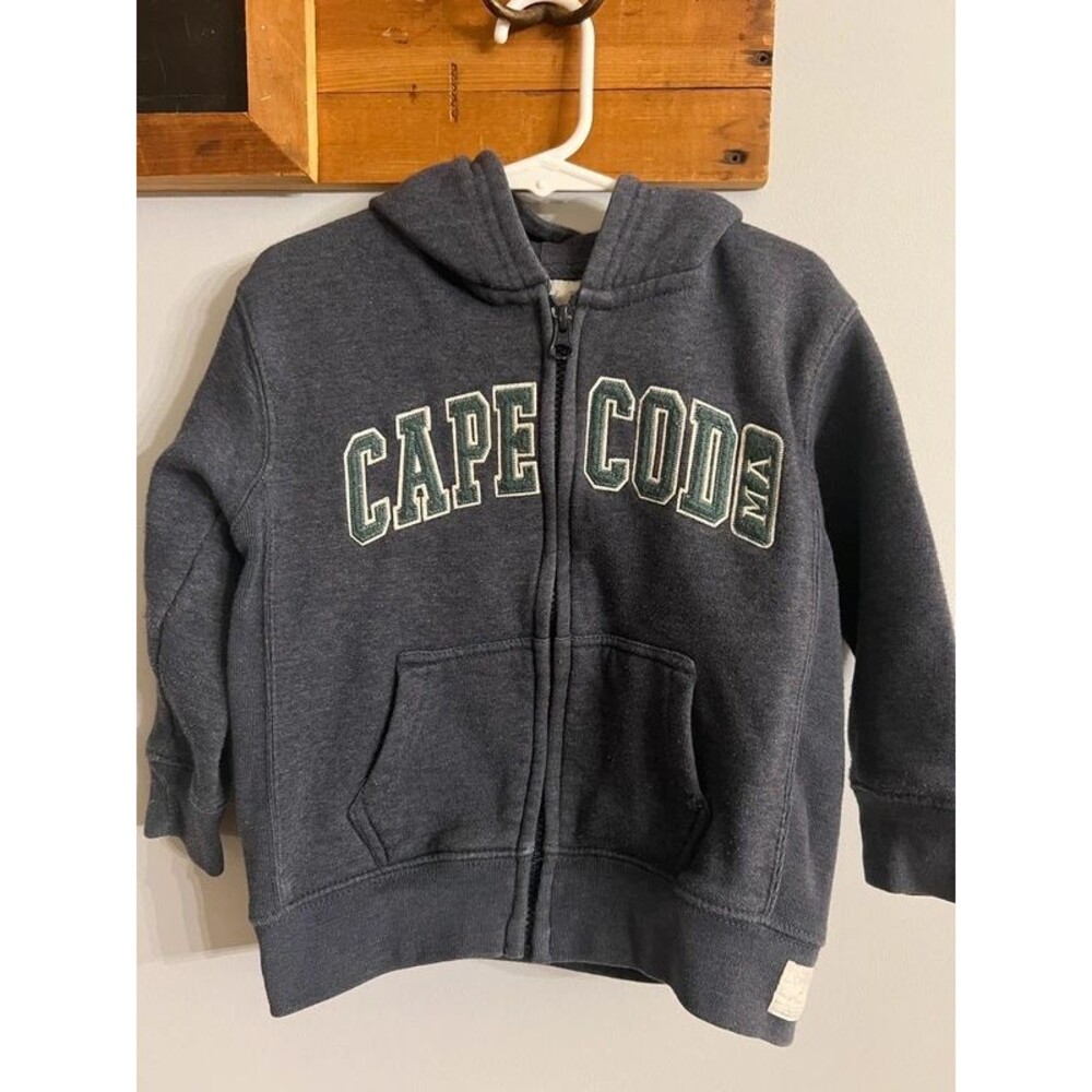 Cuffy’s of Cape Cod Navy Zip Up Hoodie Unisex Toddler Boy Girl Size 4T